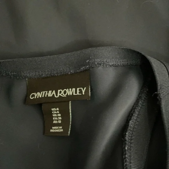 Cynthia Rowley Jersey Tank Dress Size 6.Knee Length Navy Blue Dress Short Sleeve - Picture 2 of 8